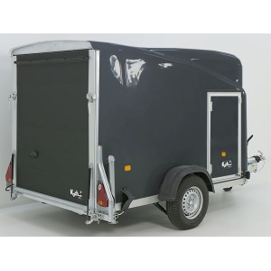 Debon Kofferanhänger Cargo 1300 Vollpoly 150x290cm H:160cm|Tür|grau-Neu