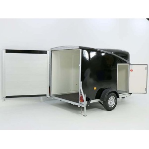 Debon Kofferanhänger Cargo 1300 Vollpoly 150x290cm H:160cm|Tür|schwarz-Neu