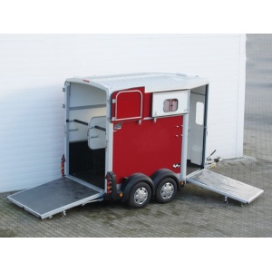 Ifor Williams Pferdeanhänger HB506|Frontausstieg|rot-Neu