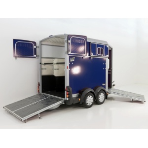 Ifor Williams Pferdeanhänger HB511|Heckklappen-Türkombination|blau-Neu