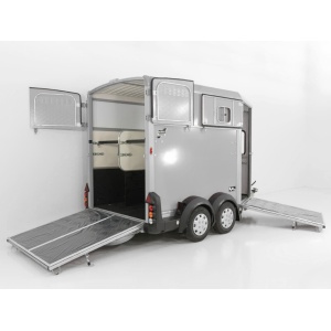 Ifor Williams Pferdeanhänger HB511|Heckklappen-Türkombination|silber-Neu