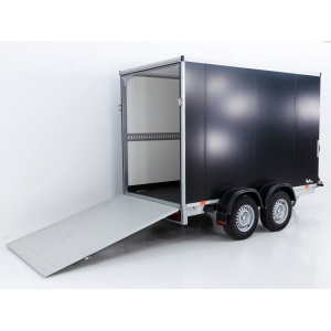 Vezeko Kofferanhänger 184x355cm Höhe:205cm 2,7t|Rampe|schwarz-Neu