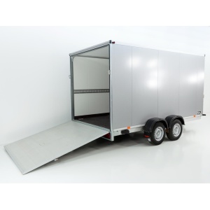 Vezeko Kofferanhänger 204x405cm Höhe:205cm 2,7t|Rampe|silber-Neu