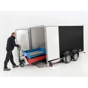 Vezeko Koffer-Absenkanhänger 157x344cm Höhe:210cm 2,7t|schwarz-Neu