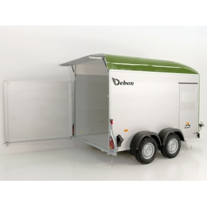 Debon Kofferanhänger C500 164x300cm H:200cm 2,6t|Alu|Polybug|Tür|olivgrün-Neu