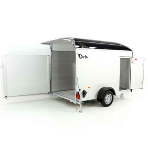 Debon Kofferanhänger C400 164x315cm H:200cm 1,3t|Alu, Polybug|Tür|schwarz-Neu
