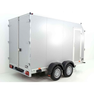 Vezeko Kofferanhänger 184x355cm Höhe: 205cm 2,7t|45°|Tür|silber-Neu