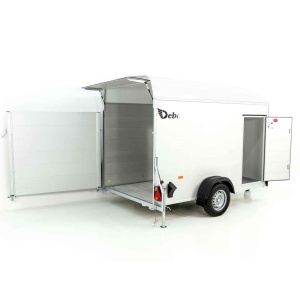Debon Kofferanhänger C400 164x315cm H:200cm 1,3t|Alu, Polybug|Tür|weiß-Neu