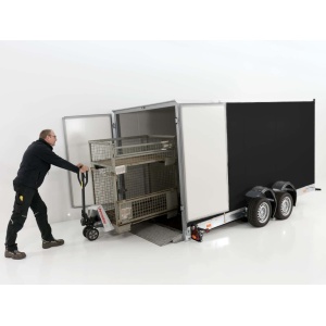 Vezeko Koffer-Absenkanhänger 167x400cm Höhe:210cm 3,5t|schwarz-Neu