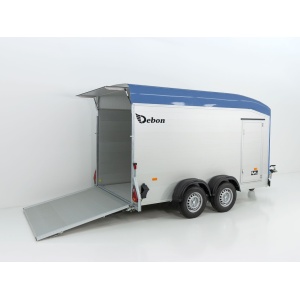 Debon Kofferanhänger Roadster Alu C700 179×378 H201 2,6t|Alu|Polybug|Tür|blau-Neu