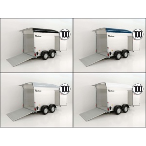 Debon Kofferanhänger C500 164x300cm H:200cm 2,0t|Alu|Polybug|Tür-Neu