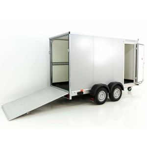 Vezeko Kofferanhänger 152x355cm Höhe:193cm 2,7t|Tür|Rampe|silber-Neu