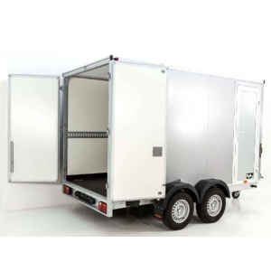 Vezeko Kofferanhänger 204x405cm Höhe:205cm 2,7t | Tür | silber-Neu