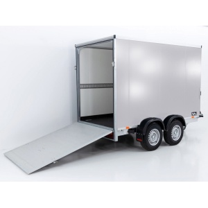 Vezeko Kofferanhänger 152x355cm Höhe:193cm 2,7t|Rampe|silber-Neu