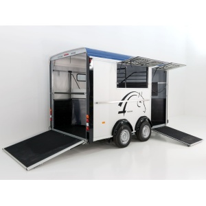 Cheval Liberte Pferdeanhänger Maxi 3|3 Pferde|Pullmann 2 Fahrwerk|blau-Neu