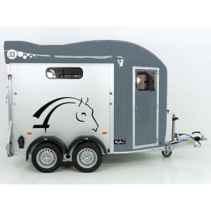 Cheval Liberte Pferdeanhänger GOLD 3|Premium|Pullman 2|Sattelkammer|grau-Neu