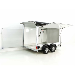 Debon Kofferanhänger C500 Sandwich 164x300cm H:200cm 2,0t|Alu|Polybug|Tür|schwarz-Neu