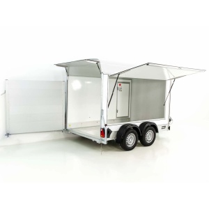 Debon Kofferanhänger C500 Sandwich 164x300cm H:200cm 2,0t|Alu|Polybug|Tür|weiß-Neu