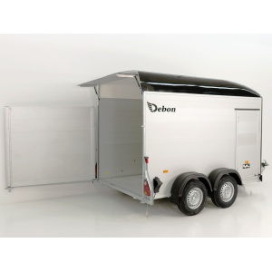 Debon Kofferanhänger C500 164x300cm H:200cm 2,0t|Alu|Polybug|Tür|schwarz-Neu