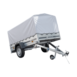 Anhänger Pkw 230×125 Garden Trailer 230 KIPP Unitrailer 750 kg mit Stützrad, Hochplane und Hochspriegel-Neu