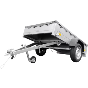 Anhänger für Pkws Garden Trailer 201 KIPP 200×125 cm 750 kg [mit Flachplane, Stützrad und Flachplaneträger]-Neu