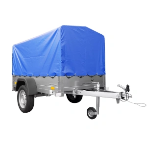Anhänger mit Plane Garden Trailer 201 KIPP [mit Stützrad, blauer Hochplane und Hochspriegel]-Neu