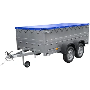 Anhänger mit zwei Achsen Garden Trailer 264/2 KIPP inkl. zusätzliche Bordwände und Flachplane-Neu