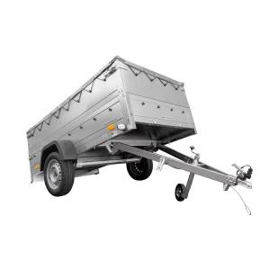 Faltbarer Anhänger Garden Trailer 230 KIPP mit zusätzlichen Bordwänden, Stützrad und Flachplane-Neu