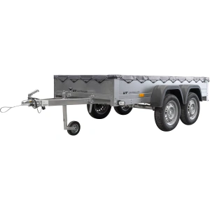 Garden Trailer 264/2 Kipp Mit Stützrad, Graue Flachplane Und Planenträger-Neu