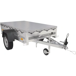 Gartenanhänger 200 Kipp mit Stützrad, H-0-Rahmen und grauer Plane-Neu