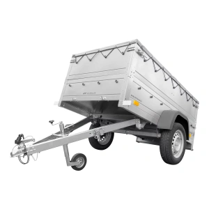 Kippbarer Pkw Anhänger Garden Trailer 200 KIPP mit zusätzlichen Bordwänden, Stützrad und Flachplane-Neu