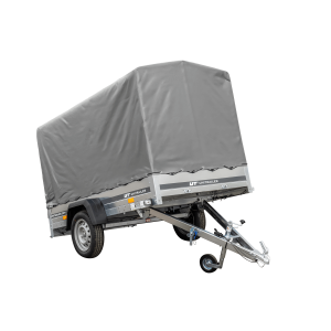 PKW Anhänger 230×125 Garden Trailer 230 KIPP Unitrailer 750 kg mit Stützrad, 110 cm hoher Plane und Hochspriegel-Neu