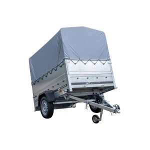 Pkw Anhänger 750 kg ungebremst Garden Trailer 201 KIPP mit zusätzlichen Bordwänden, Stützrad, Hochplane und Hochspriegel-Neu