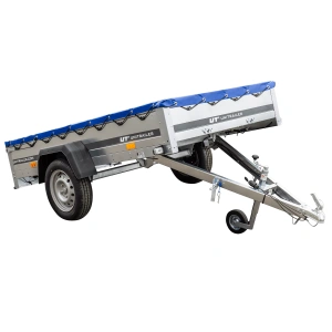 Pkw-Kippanhänger Garden Trailer 230 KIPP [230 cm x 125 cm] mit Flachplane, Stützrad und Planenträger-Neu