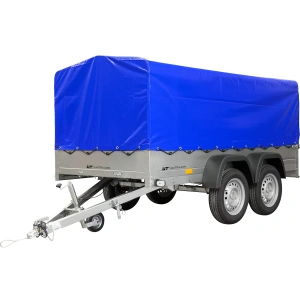 Unitrailer Garden Trailer Anhänger 264/2 Kipp Mit Stützrad, Rahmen H-800 Und Blauer Abdeckung-neu
