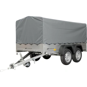 Unitrailer Garden Trailer Anhänger 264/2 Kipp Mit Stützrad, Spriegel Und Grauer Plane-Neu